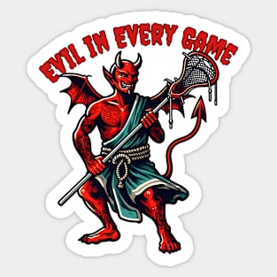 Lacrosse Devil Sticker